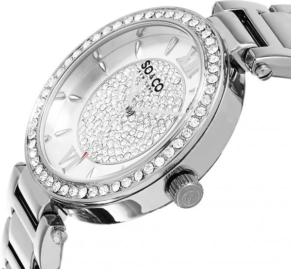 SO&CO New York Madison Women`s Silver Dial Stainless Steel Band Watch - 5234.1